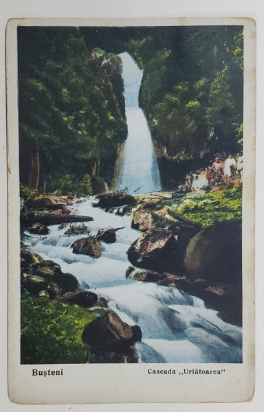 BUSTENI , CASCADA URLATOAREA , CARTE POSTALA ILUSTRATA , 1935