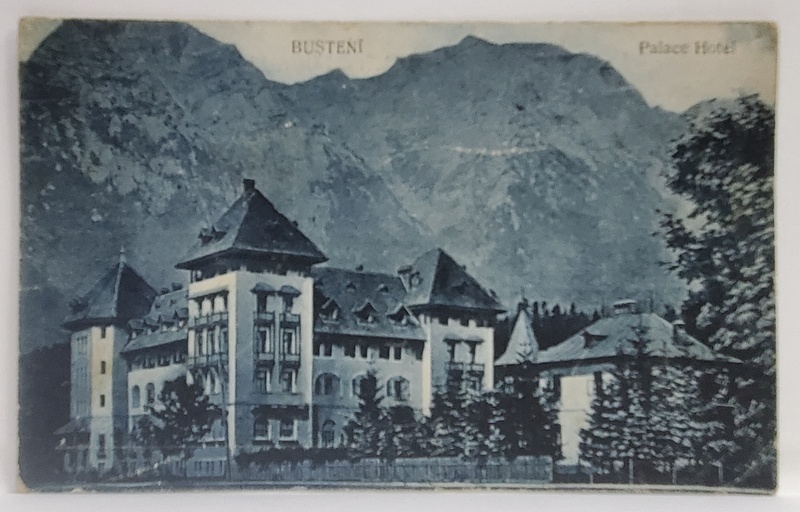 BUSTENI , HOTEL PALACE , CARTE POSTALA , 1923
