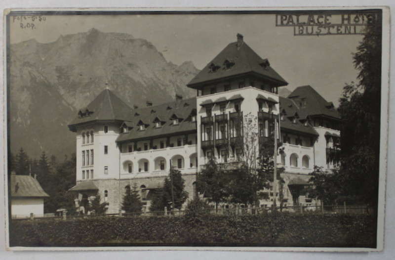 BUSTENI , HOTELUL PALACE , FOTO SISU , FOTOGRAFIE TIP CARTE POSTALA , 1930