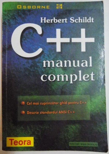 C++ MANUAL COMPLET de HERBERT SCHILDT , 2001