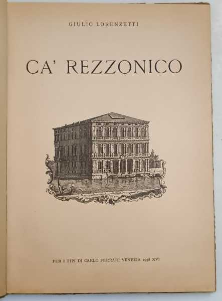 CA '  REZZONICO di GIULIO LORENZETTI , 1938