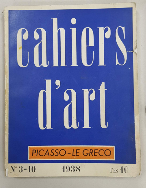 CAHIERS D' ART, NR 3 - 10, 1938