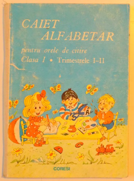 CAIET ALFABETAR PENTRU ORELE DE CITIRE , CLASA I , TRIMESTRELE I-II de I.VICTORIA PADUREANU...VASILE MOLAN , 1991