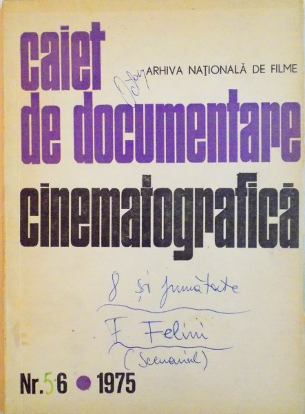 CAIET DE DOCUMENTARE CINEMATOGRAFICA, NR. 5-6 (162-163), MAI-IUNIE 1975