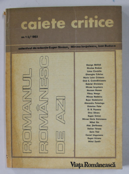 CAIETE CRTICE , NR. 1 - 2 , 1983