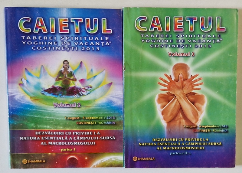 CAIETUL TABEREI SPIRITUALE DE VACANTA COSTINESTI  , VOLUMELE II - III , 1 AUG. - 4 SEPT. 2013