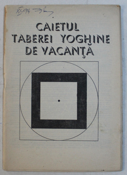 CAIETUL TABEREI YOGHINE DE VACANTA