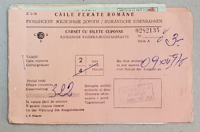 CAILE FERATE ROMANE , CARNET CU BILETE CUPOANE , PE RUTA BUCURESTI - BUDAPESTA - VARSOVIA , INTERBELIC