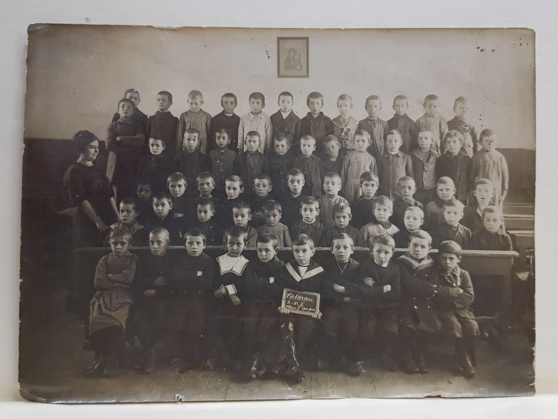 CALARASI , SCOALA NR. 2 , CLASA I , FOTOGRAFIE DE GRUP , 1912 -1913