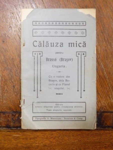 Calauza mica pentru Brasov 1913