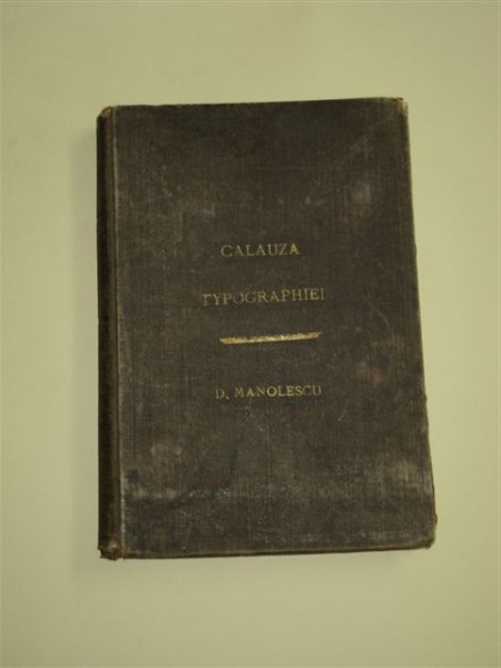 CALAUZA PENTRU STUDIUL TIPOGRAFIC, CONSTANTIN P. CONDURATU, BUCURESTI, 1876