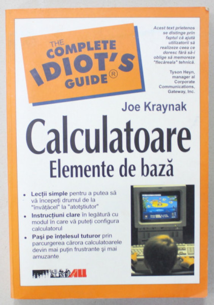 CALCULATOARE , ELEMENTE DE BAZA de JOE KRAYNAK , 2002 *PREZINTA HALOURI DE APA