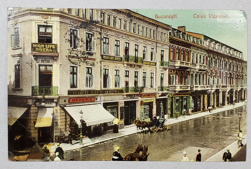 CALEA VICTORIEI , HOTEL ' HIGH - LIFE ' , CARTE POSTALA , 1940