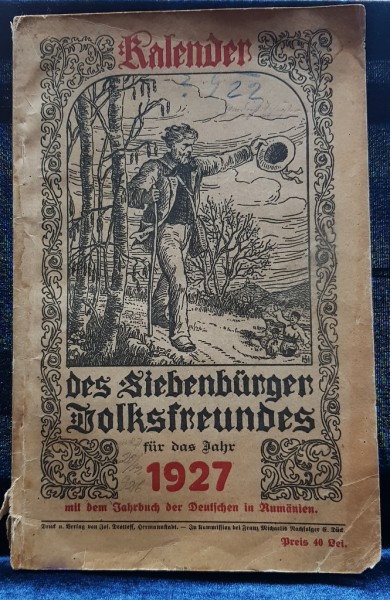 CALENDAR ARDELEAN PENTRU ANUL 1927 - SIBIU, 1927