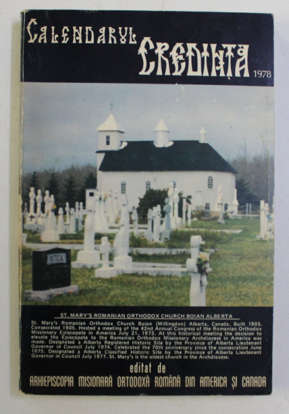 CALENDARUL CREDINTA PE ANUL 1978 , 1978