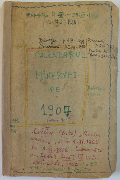 CALENDARUL MINERVEI PE 1907