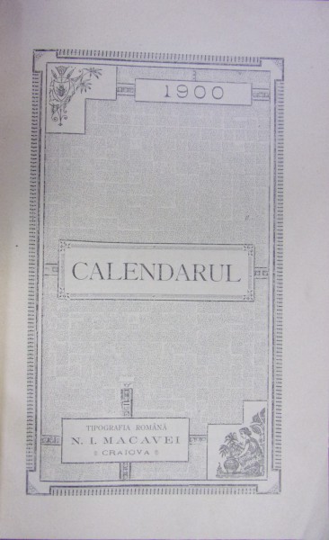 CALENDARUL OLTENIEI (1900)