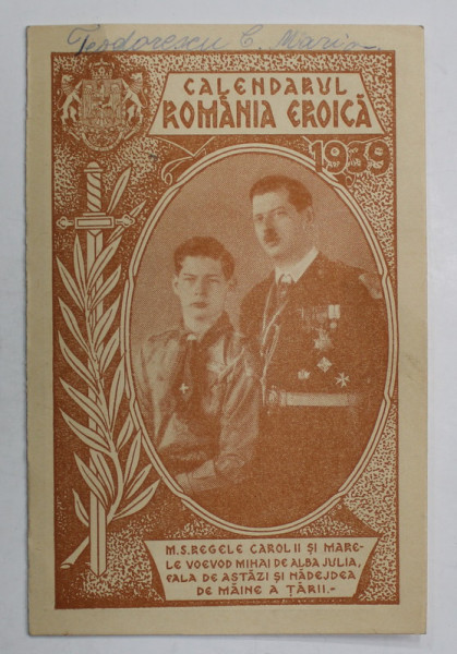 CALENDARUL ' ROMANIA EROICA ' , 1939