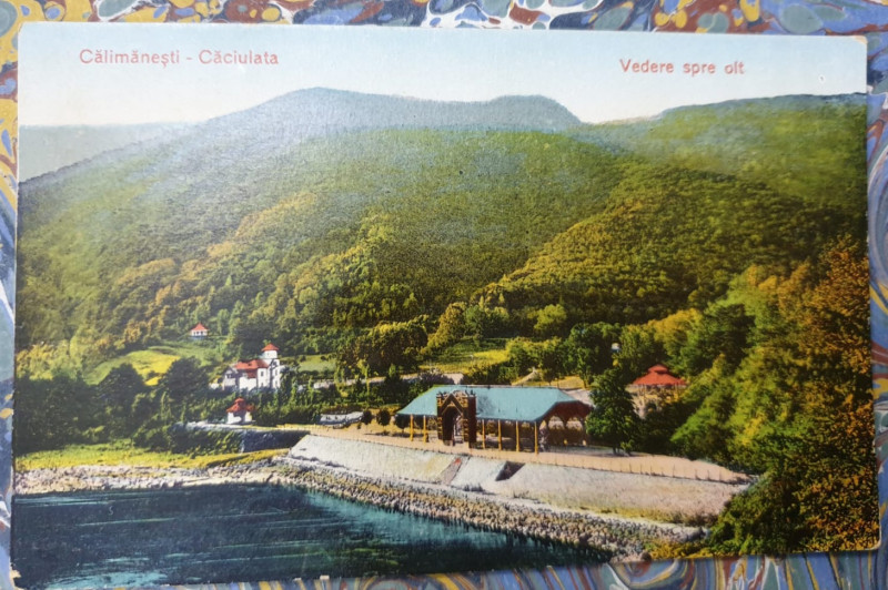 CALIMANESTI - CACIULATA , VEDERE SPRE OLT , CARTE POSTALA ILUSTRATA , INCEPUTUL SEC. XX