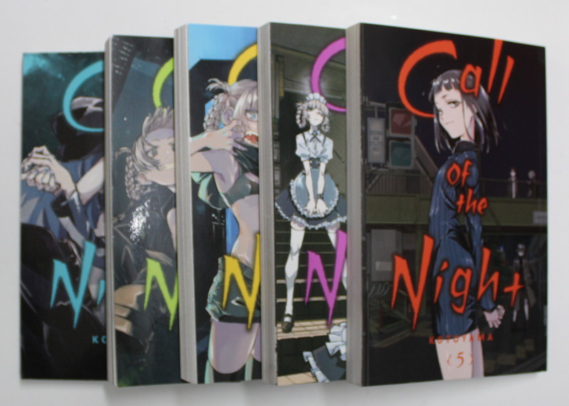 CALL OF THE NIGHT , VOLUMES I - V , story and art by KOTOYAMA , 2021 BENZI DESENATE *MANGA