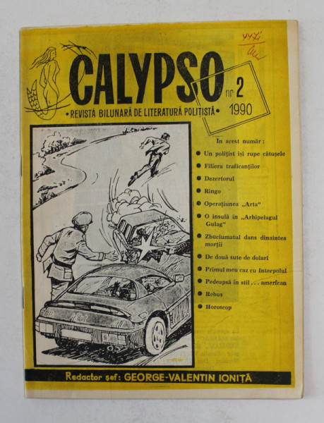 CALYPSO - REVISTA BILUNARA DE LITERATURA POLITISTA , NR. 2 , 1990