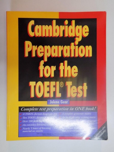 CAMBRIDGE PREPARATION FOR THE TOEFL TEST de JOLENE GEAR , 1995
