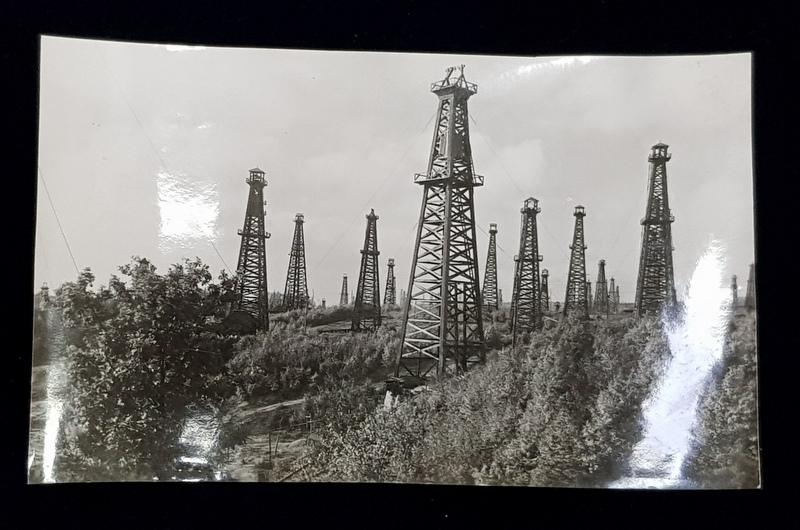 CAMP CU SONDE , AMPLASAMENT NEPRECIZAT , FOTOGRAFIE MONOCROMA, PE HARTIE LUCIOASA , PERIOADA INTERBELICA