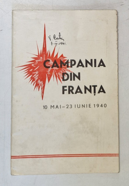 CAMPANIA DIN FRANTA, 10 MAI - 23 IUNIE 1940