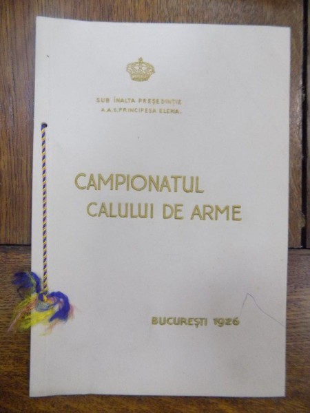 Campionatul calului de arme, Bucuresti 1926
