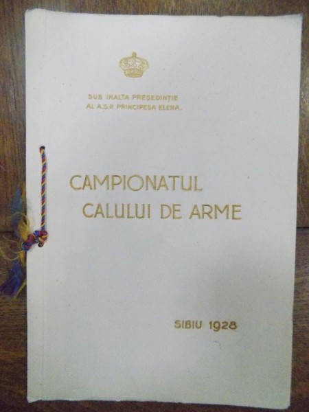 Campionatul calului de arme, Bucuresti 1928