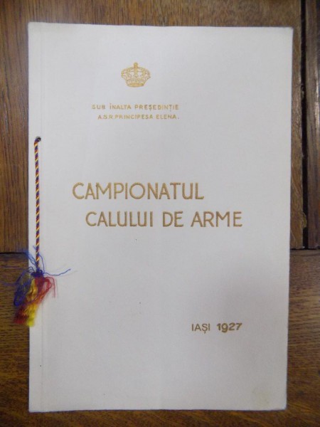 Campionatul calului de arme, Iasi 1927