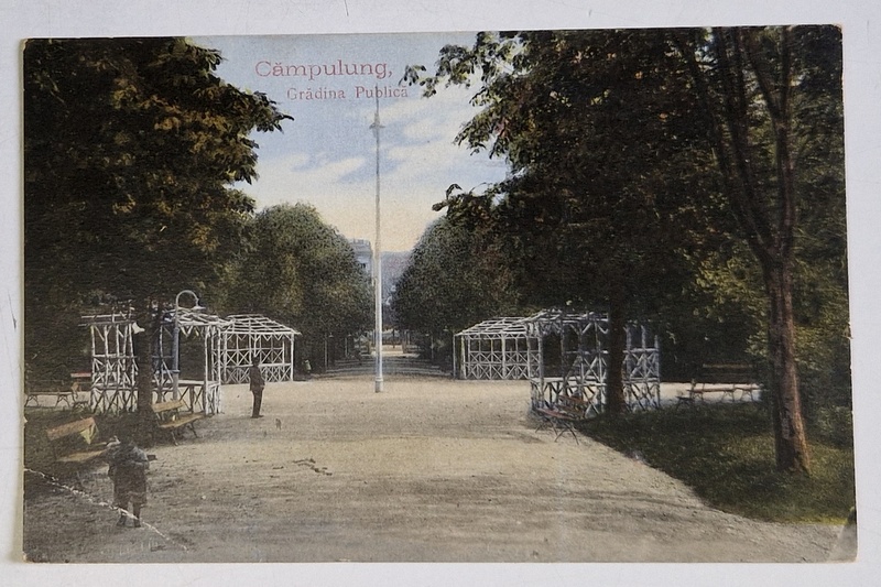 CAMPULUNG , GRADINA PUBLICA , CARTE POSTALA , ANII '  20