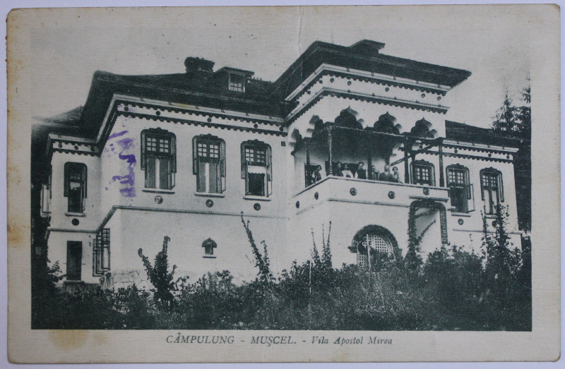 CAMPULUNG  - MUSCEL , VILA APOSTOL MIREA , CARTE POSTALA ILUSTRATA , MONOCROMA, NECIRCULATA , EDITIE INTERBELICA