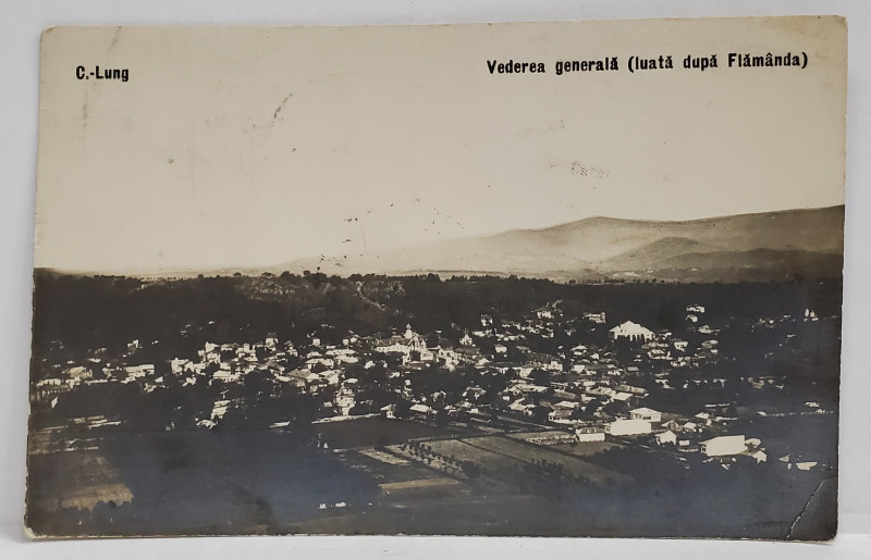 CAMPULUNG , VEDERE GENERALA  LUATA DUPA FLAMANDA , CARTE POSTALA ILUSTRATA , 1925