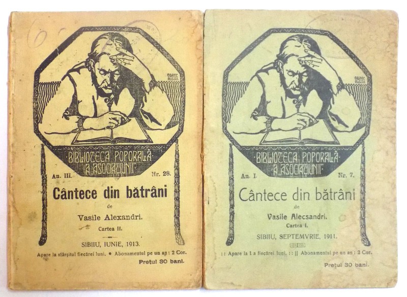 CANTECE DIN BATRANI de VASILE ALECSANDRI , CARTEA I SI A II A , AN. 1 , NR.7 , 1911-1913