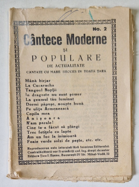 CANTECE MODERNE SI POPULARE DE ACTUALITATE , CANTATE CU MARE SUCCES IN TOATA TARA