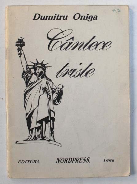 CANTECE TRISTE de DUMITRU ONIGA , 1996