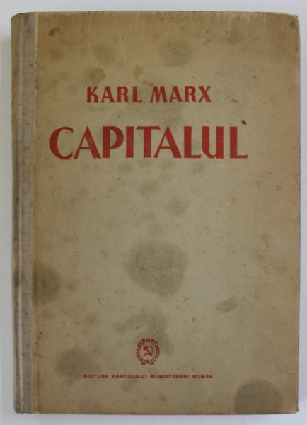 CAPITALUL-KARL MARX  VOL 2 , CARTEA  A 2-A  1951