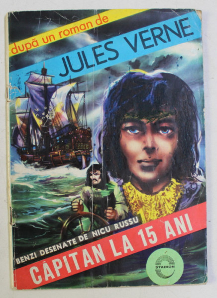 CAPITAN LA 15 ANI , benzi desenate de NICU RUSSU , dupa un roman de JULES VERNE