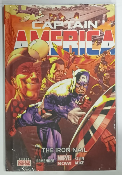 CAPTAIN AMERICA , THE IRON NAIL , BENZI DESENATE CU TEXT IN LIMBA ENGLEZA , SERIES ' MARVEL NOW ! ' , 2012