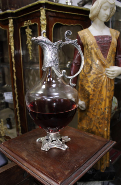 CARAFA , DECANTOR DE VIN , ART NOUVEAU , FRANTA , 1890 - 1919