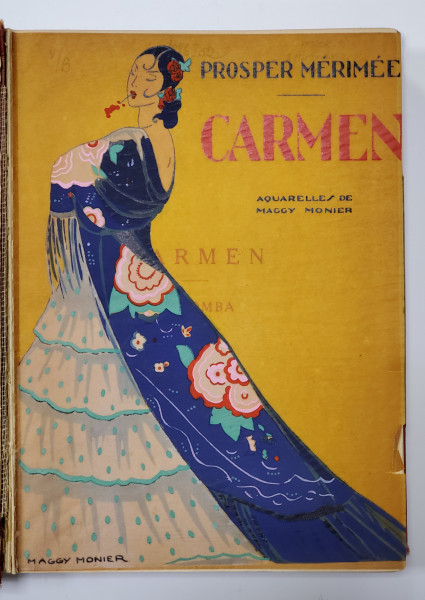 CARMEN - COLOMBA  par PROSPER MERIMEE , aquarelles de MAGGY MONIER , 1928