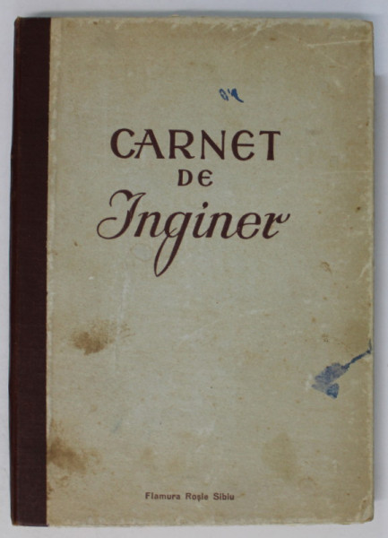 CARNET DE INGINER , CONTINE PAGINI CU  HARTIE DE DESENAT SI HARTIE MILIMETRICA , ALTERNATIV , ANII '60