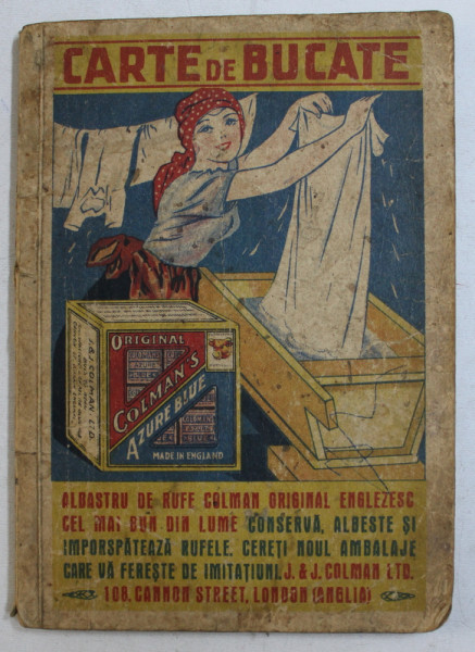 CARTE DE BUCATE  ' FLORICA ' aranjata de AUGUSTA SARARIU , 1934
