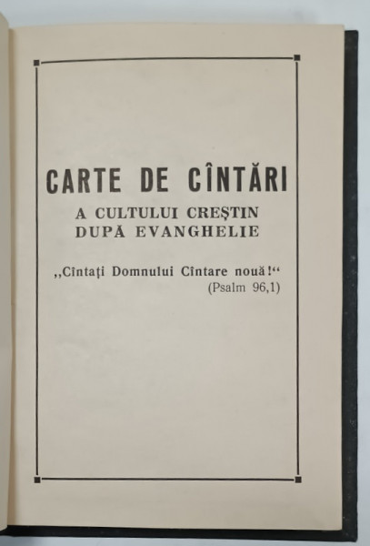 CARTE DE CANTARI A CULTULUI CRESTIN DUPA EVANGHELIE , ANII ' 80