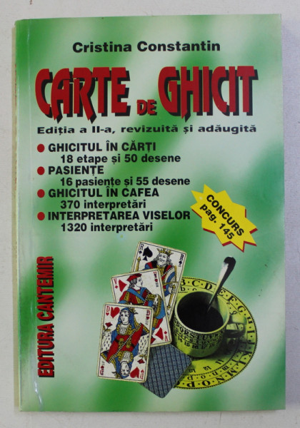 CARTE DE GHICIT , ED. a - II - a REVIZUITA SI ADAUGITA de CRISTINA CONSTANTIN , 1997