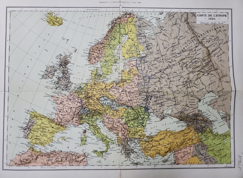 CARTE DE L 'EUROPE , 1925