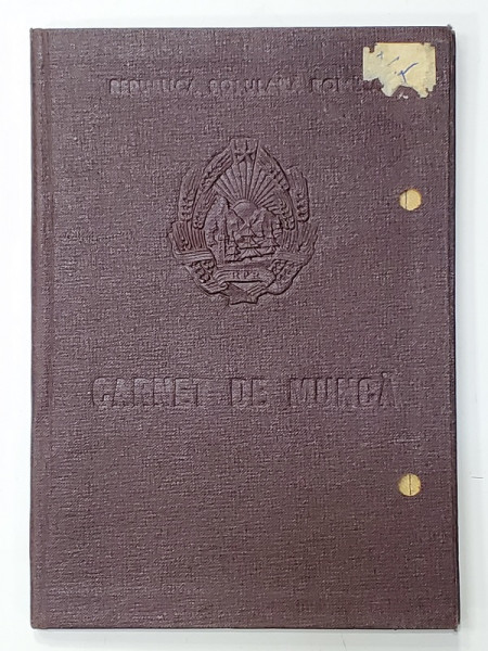 CARTE DE MUNCA ELIBERATA  DE CENTRU TEHNIC INDUSTRUAL AL AERONAUTICEI , 1959