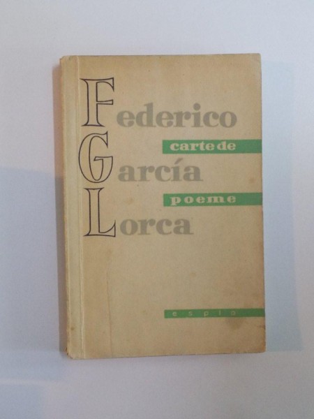 CARTE DE POEME de FEDERICO GARCIA LORCA, 1958