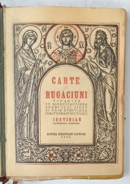 CARTE DE RUGACIUNI CARE A APARTINUT MITROPOLITULUI OLTENIEI FIRMILIAN MAN , 1952 *SEMNATA OLOGRAF , *VEZI DESCRIEREA !
